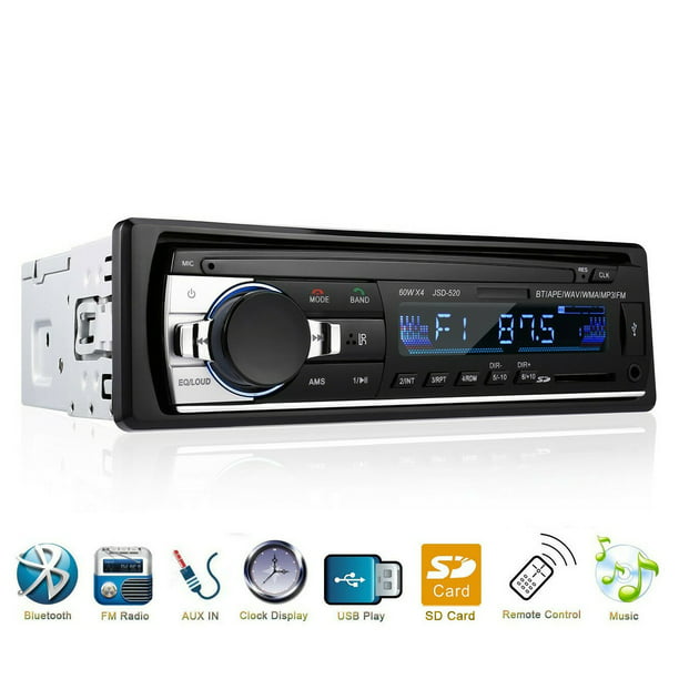 Car Stereo Audio MP3 Player Radio Bluetooth Speaker Card Reader USB/SD/AUX/MMC